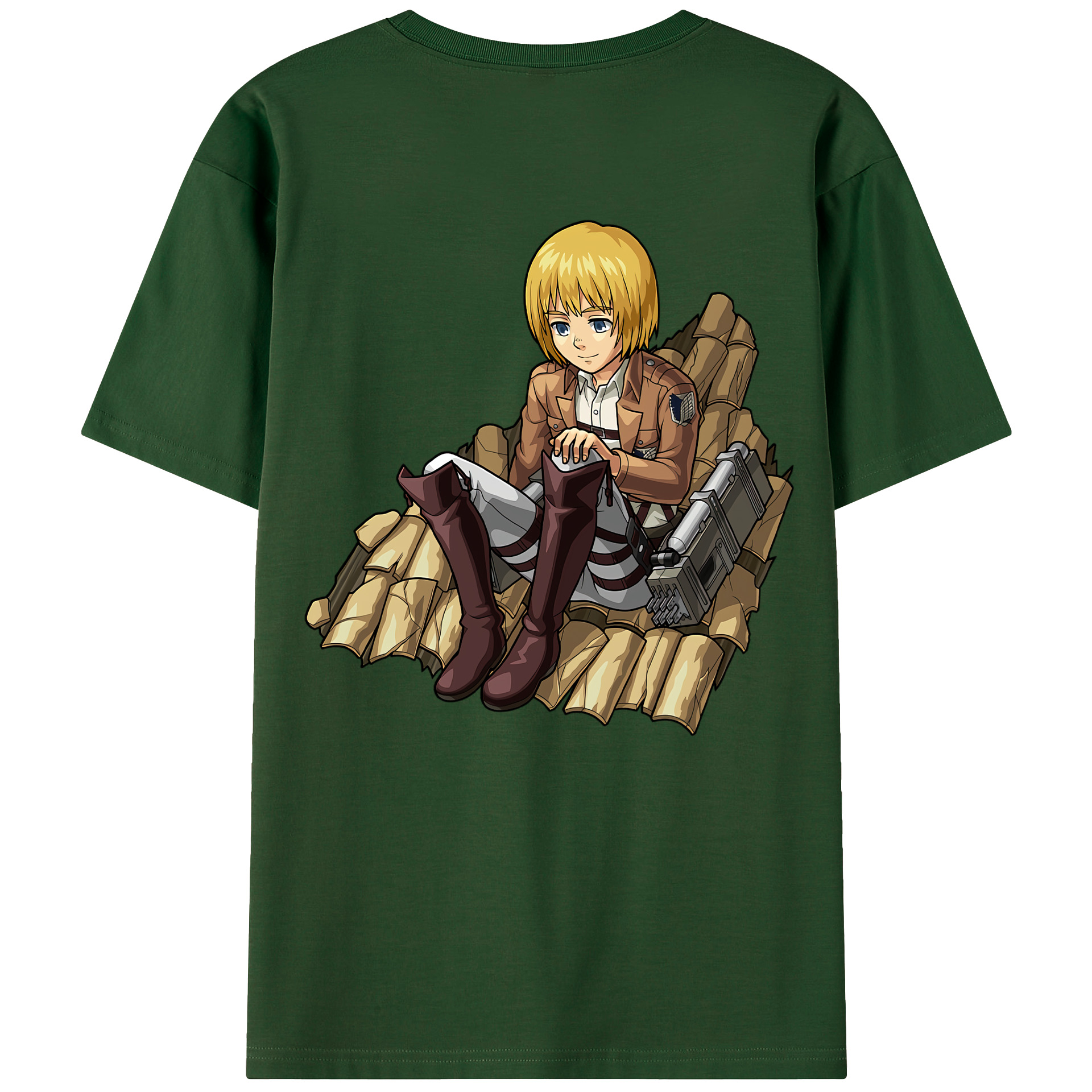 （画像用） 進撃の巨人 アルミン·アルレルト Attack on Titan Armin Arlert 綿100％半袖Tシャツ（背面プリント）